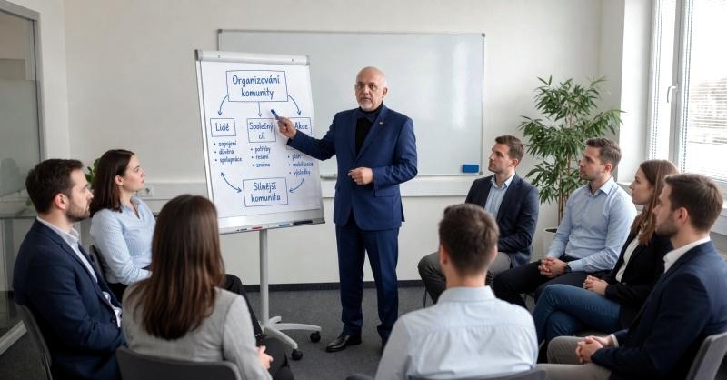 Foto z kurzu, práce ve skupině, flipchart